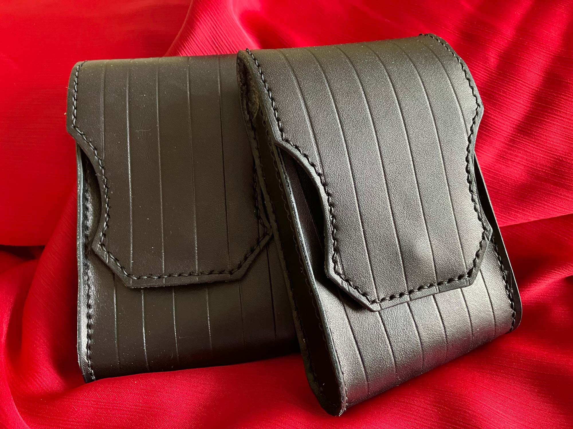 Vertical Leather Belt Pouch